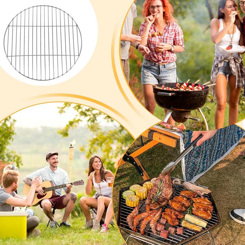 201 Stainless Steel round BBQ Grill Mesh Home Roast Nets Bacon Grill Tool Iron Nets barbecue accessories non-stick BBQ Mat Grid