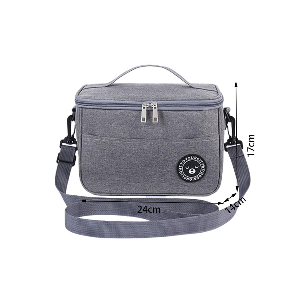 Insulated Lunch Box Men Women Travel Portable Camping Picnic Bag Cold Food Cooler Thermal Bag Kids Insulated Case with Strap