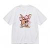 Women's Fashion Comfy Classic T-Shirt Mens Womens Tees Top Cute Bunny Botanical Pattern Design Tee