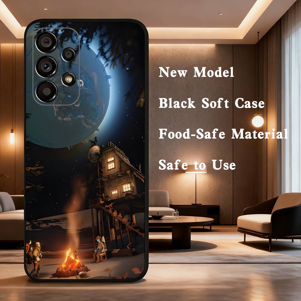 O-Outer Wilds Game Phone Case For Samsung Galaxy A73,31,32,72,41,53,52,71,22,5G,Note,J7,8,9 Soft Black Cover