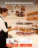 Bakery Display Case, 4-Tier Commercial Countertop Pastry Display Case, Clear Acrylic Bread Box for Kitchen, Party Cake Cabinet with Magnetic Rear Door
