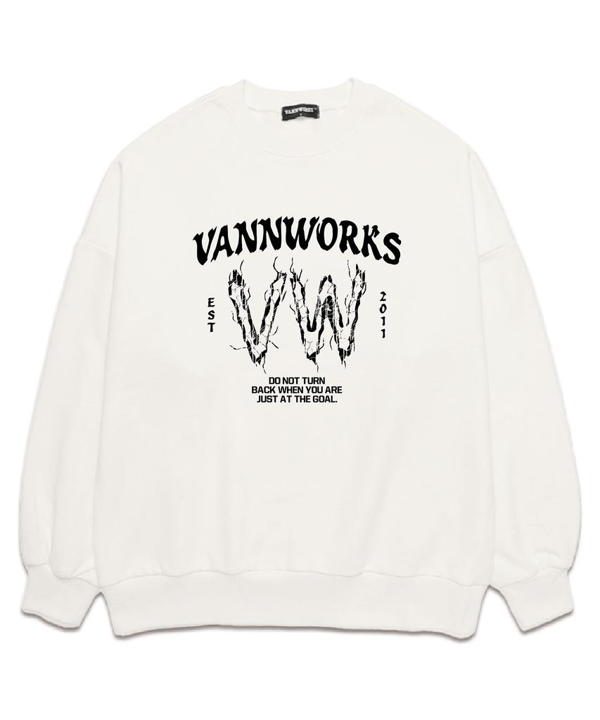 VANNWORKS Vw Logo Oversized Sweatshirt (Vls0053) White