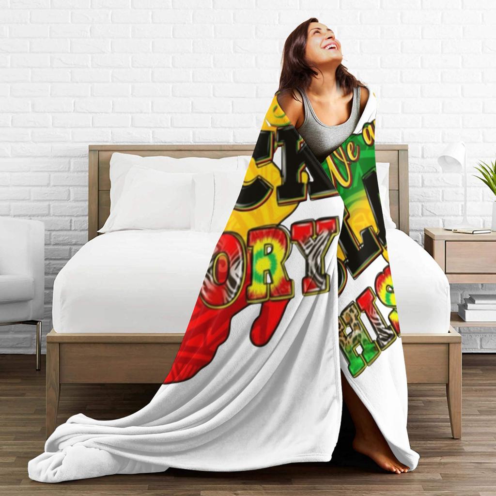 Black History Flannel Blankets Custom Throw Blankets for Home 125*100cm Plush Thin Quilt