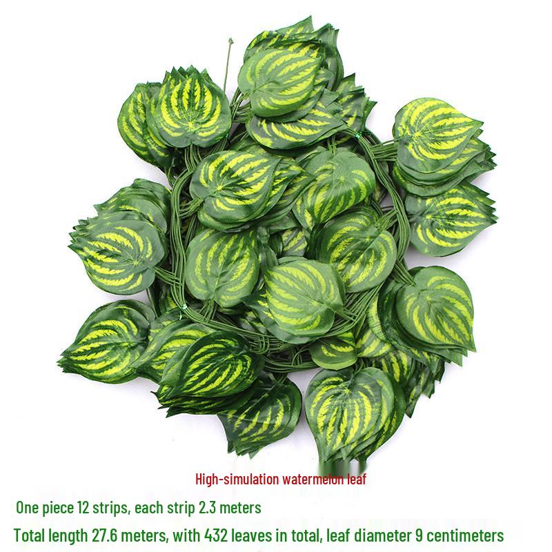 Efeutute Weinblätter Künstliche Deckenranke mit Rattan und Grünem Laub