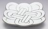 24to3 Nishitomi Ceramics Arita ware plate Densei kiln auspicious knot individual plate plate dish side plate diameter 13cm platinum Christmas New Year