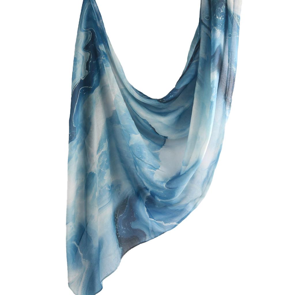 Aquarell Blume Viskose Hijab Schal Atmungsaktiv Weich Lang Mode Schals Kopftuch Paisley Muster Muslimische Hijabs Für Frauen