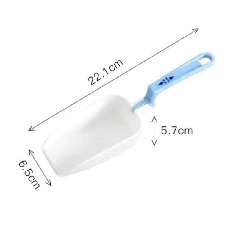 

1 шт. Складная лопатка для льда для холодильника, утолщенная лопатка для кошачьего корма и муки с длинной ручкой, многофункциональные кухонные удобные инструменты