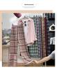 145cm Vintage Pink Plaid Drawstring Wide Leg Pants - Women's Slimming Straight Leg Summer Casual Loose Fit