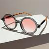 2pcs-Men Women Fashion Round Glasses Vintage Sun Glasses High Quality