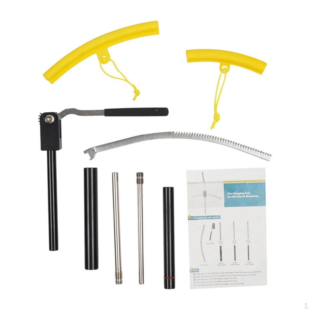 Dirts Bike Tire Changing Tool for 16" to 21" Wheels Manual Metal High Strength 10/12/15/17/20/25mm