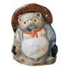 Marui Seito Shigaraki Ware Hechimon Tanuki Figurine, Ceramic, Approx. 4cm, Petit Tanuki, Sky, Made In Japan, MR-4-5655