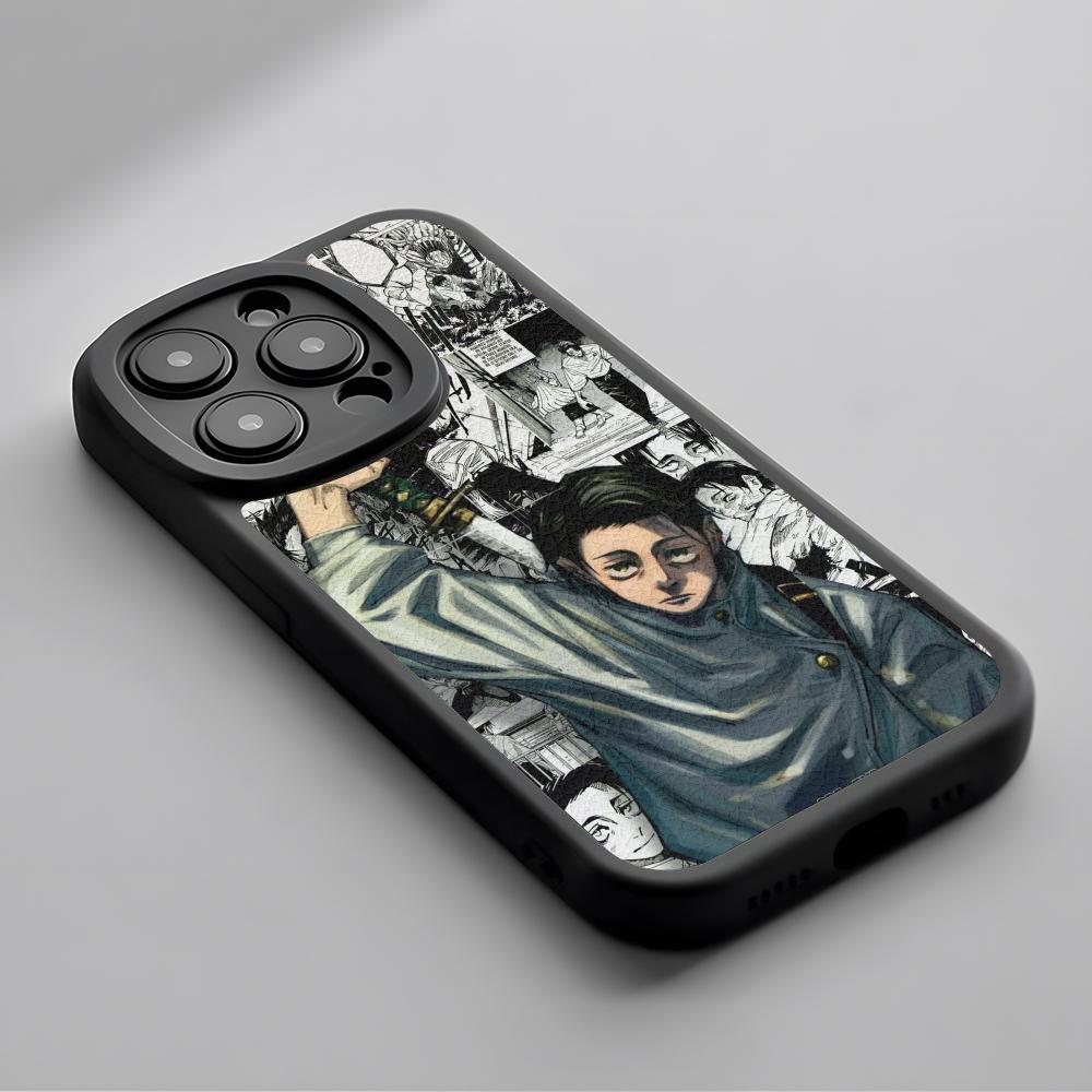 Okkotsu yuta cool anime man poster Phone Case For iPhone 16 15 14 13 12 11 Plus Pro Max Lambskin Silicone Cover black