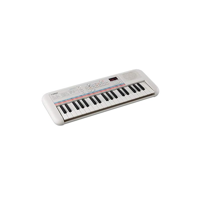 Yamaha Electronic Keyboard PSS-E30 Remie (White) with 37 Mini Keys, Quiz Mode, and Automatic Accompaniment Function.