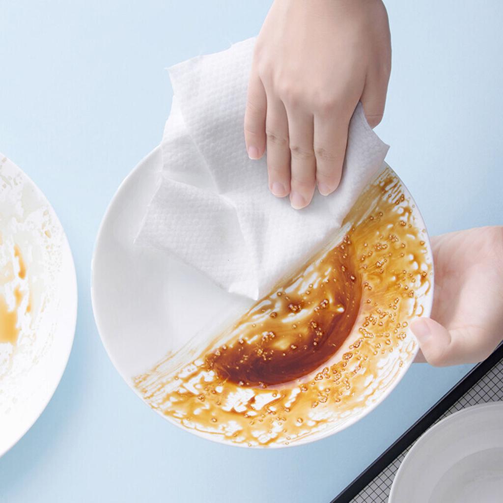 One Roll Lazy Rag Wholesale Absorbent Thickening Kitchen Paper Dry and Wet Dual-use Oil-free Disposable Lazy Rag