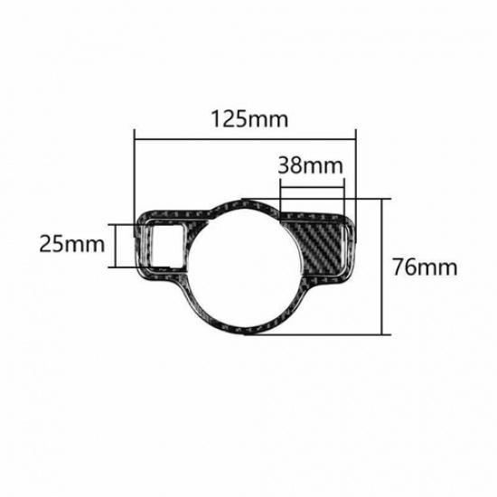 For Benz GLE GLS 2016-2019 Real Carbon Fiber Headlight Control Button Ring Trim