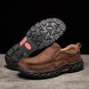 FashionFashion Spring Autumn Men Tooling Male Comfortable Platform Shoes Business Genuine Leather Loafers Slip on Men's Shoes Round Toe