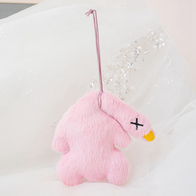 Cute plush toy temperature-controlled color-changing goose doll student schoolbag pendant girl keychain bag pendant accessories