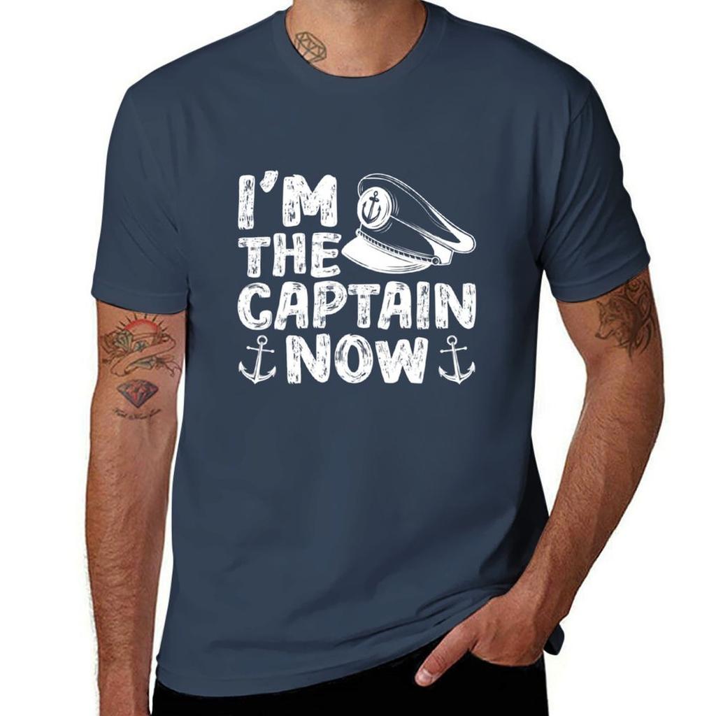 Im The Captain Now Boat Boating Ship Captain Skipper Tshirt Functional Casual Short Sleeve Tee