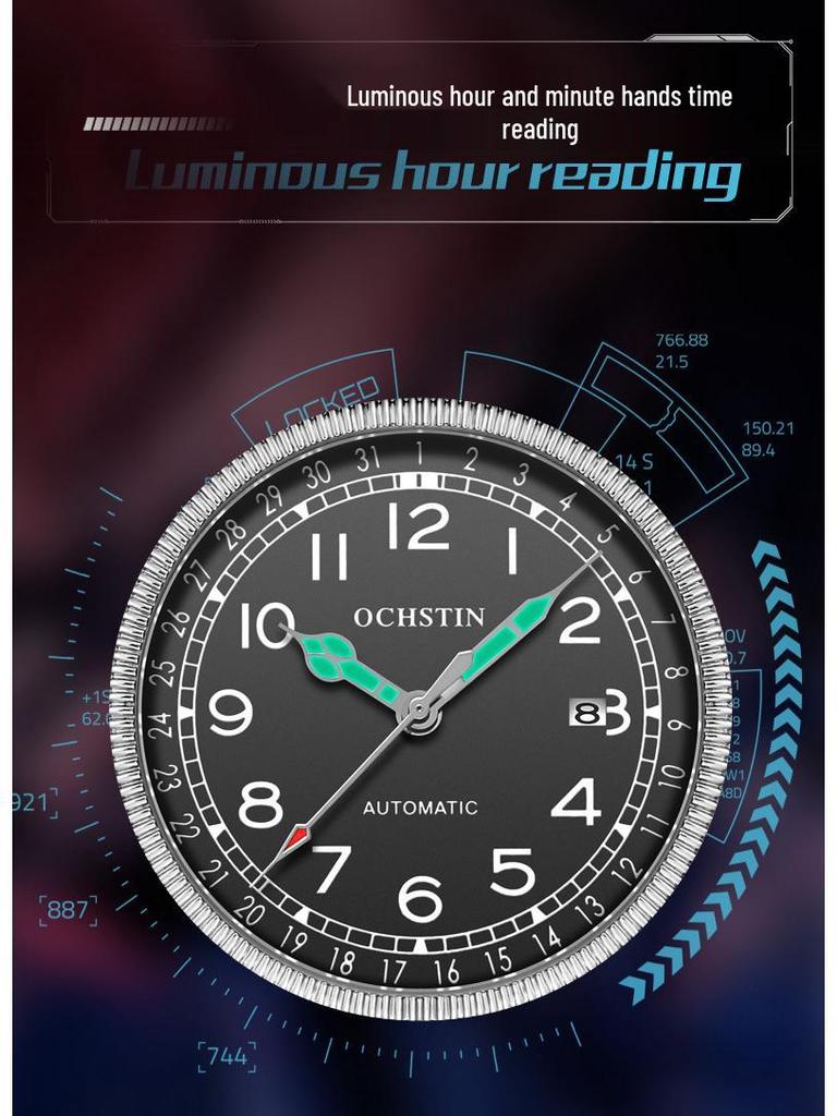 OCHSTIN Augusten Men's Classic Luminous Date Automatic Mechanical Watch