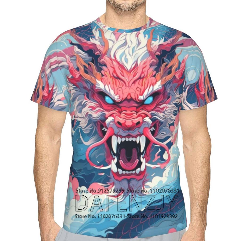 Dragon T-shirt Fashion 3D Printed T-shirt Animal Pattern Short Sleeved Plus Size Streetwear T-shirt Summer Casual Men's Top