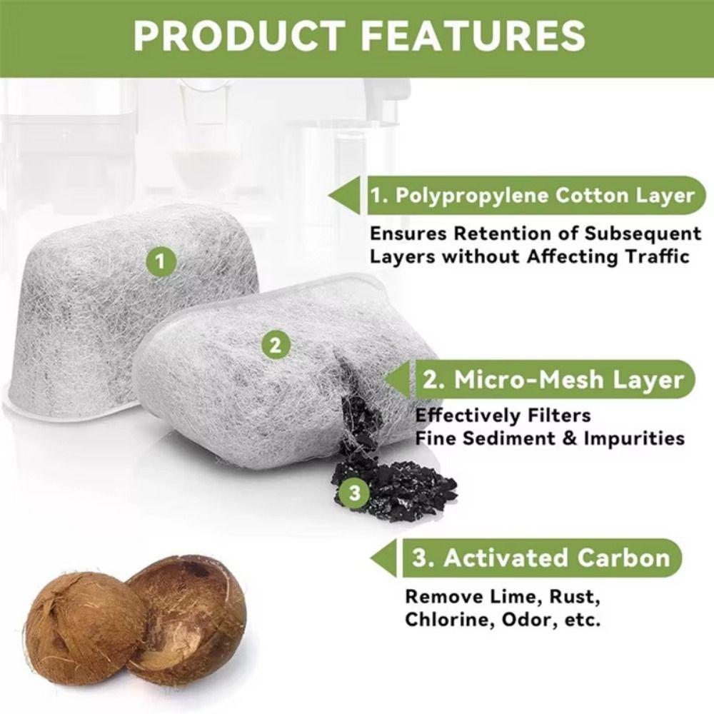 6Pcs Premium Quality Charcoal Water Filters for NINJA ES601/NINJA 655/NINJA 701 for Home Use