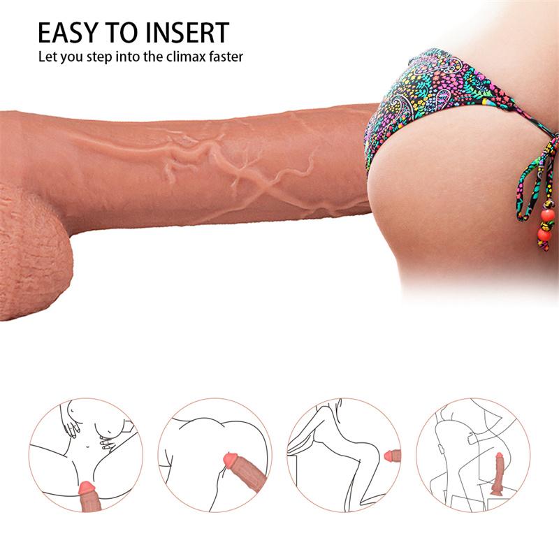 Manual Super Soft Liquid Silicone Dildo Female Products Masturbation Device Sex Toys Simulation Dildo