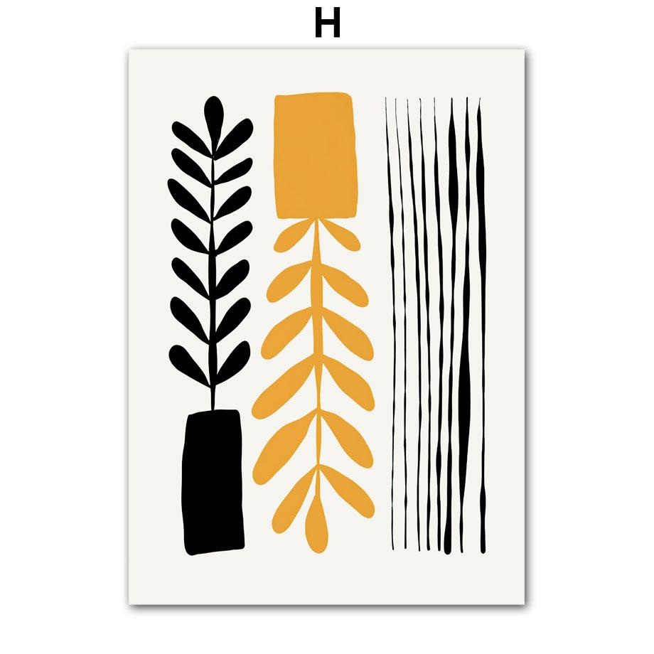 Black Ink Girl Leaf Wine Glass Line Wall Art Canvas Painting Abstract Posters And Prints Wall Picture For Living Room Home Decor