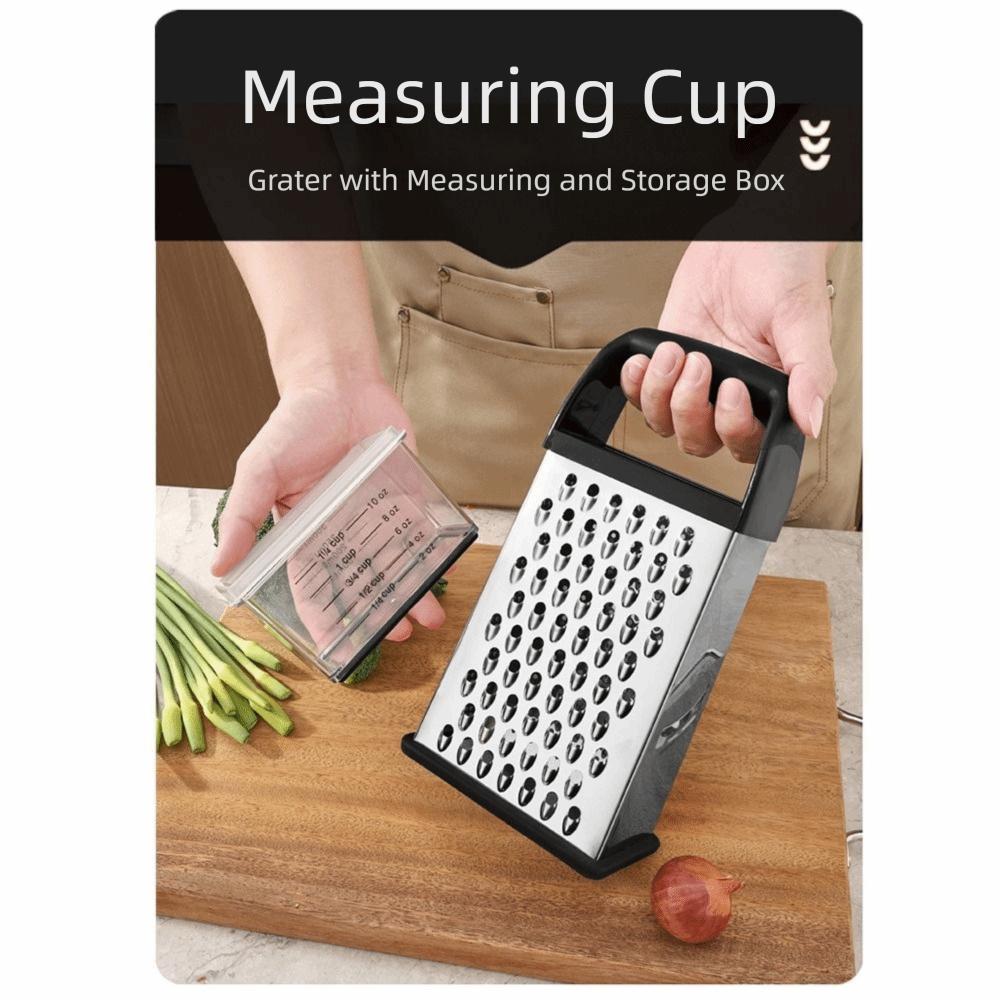 Four Sided Cheese Graters Stainless Steel Vegetable Slicer Ergonomic Food Shredder Cheese