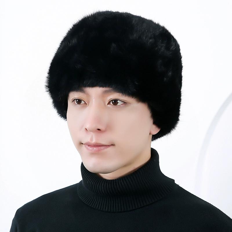 In The Elderly Fur Hat Men's Autumn and Winter Rabbit Fur Hat Thickened Outdoor Warm Northeast Hat Elderly Dad Hat
