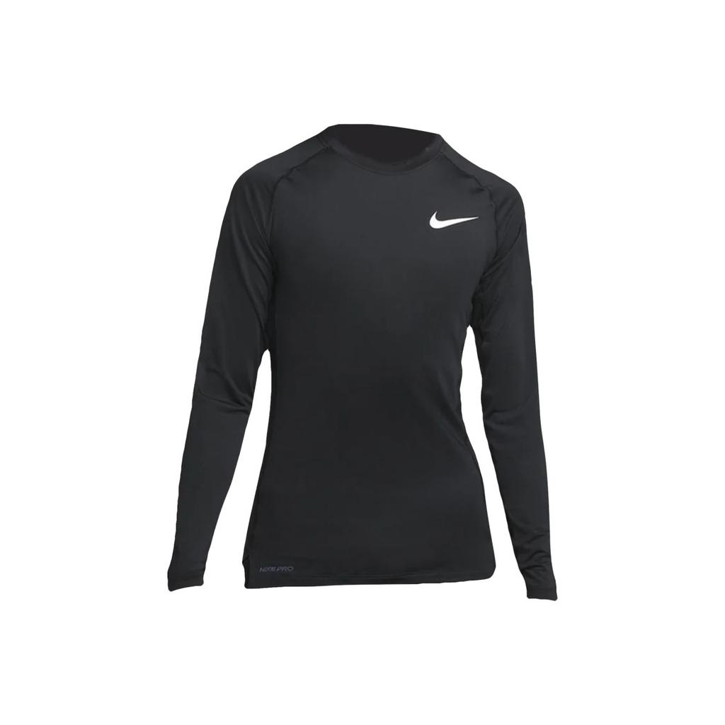 Nike Pro Logo Round Neck Slim Fit Raglan Long Sleeve T-Shirt Men Tops DN4304-010