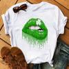 Red Lip Trend 2025 Women S and Men S T-shirts Top Cartoon Neutral Graphics 100% Pure Cotton Top Short Sleeves 2D Print