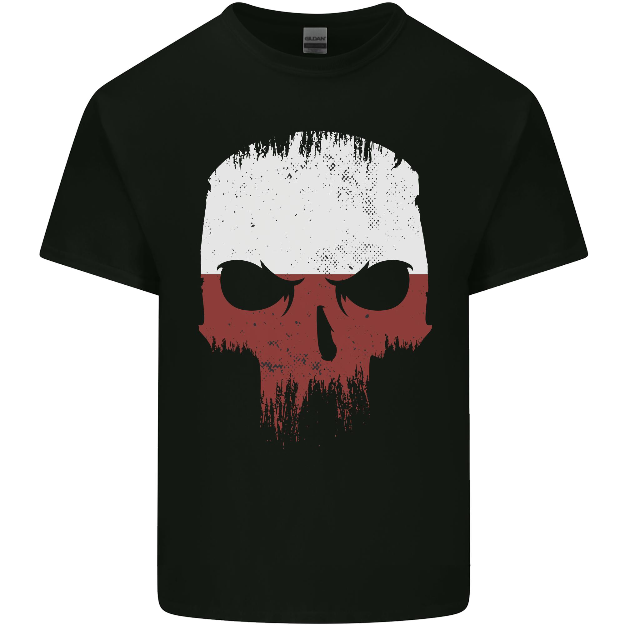 Polish Skull Poland Gym Flag Biker Unisexs Light Cotton TShirt S