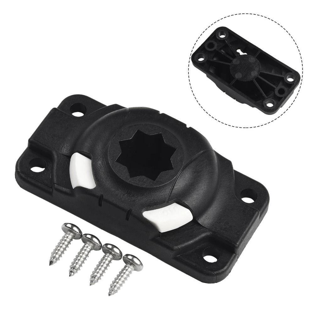 Black Rod Holder Mount Base ABS Rectangular Mount Base New Kayak Rod Holder Base