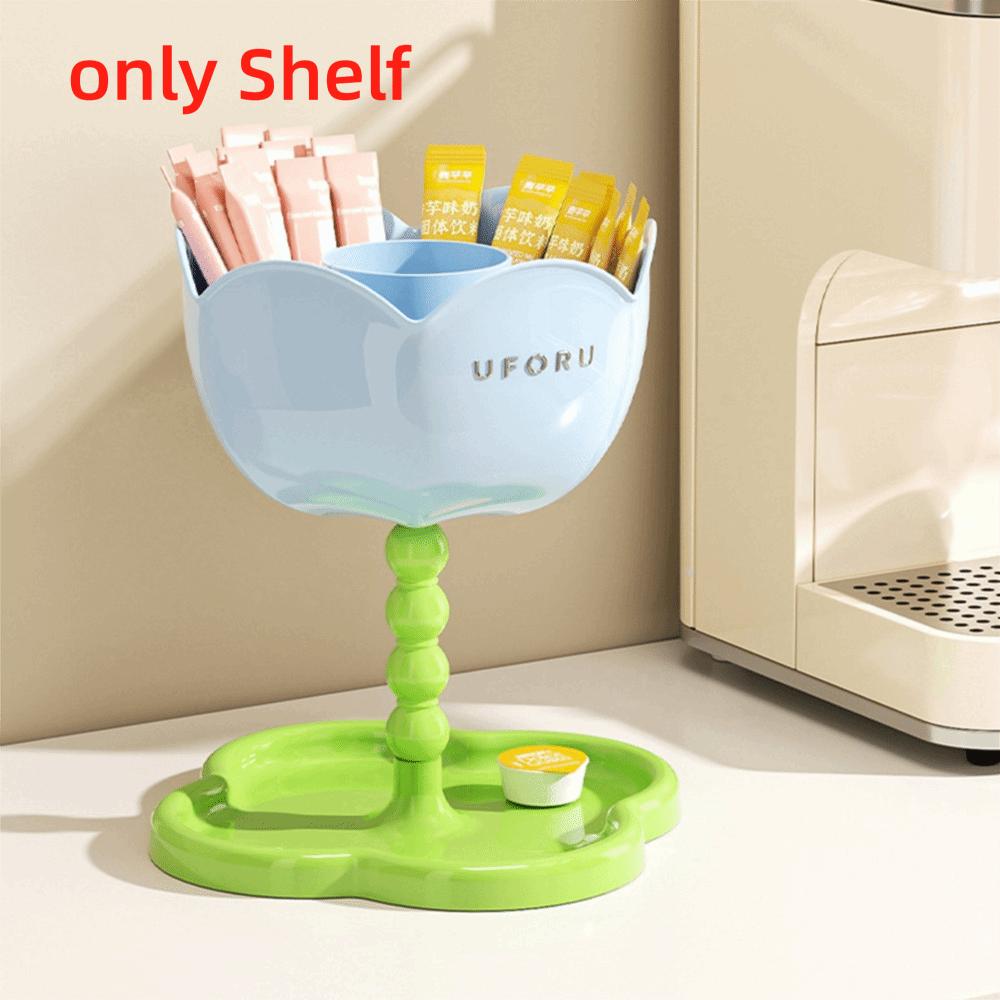 

Double-layer Flower Entryway Organizer Tulip Storage Tray New Desktop Shelf XS синий