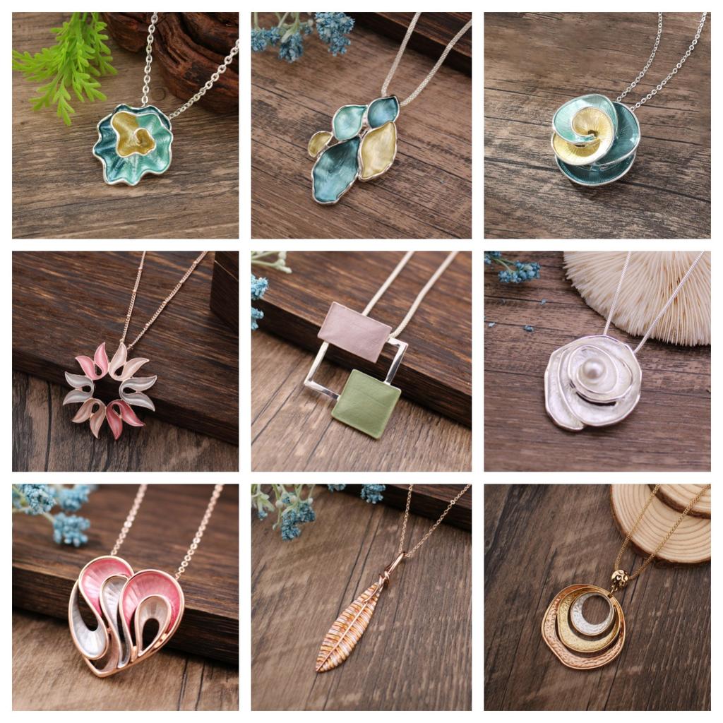 Enamel geometric starfish necklace, women's simple high-end irregular flower necklace