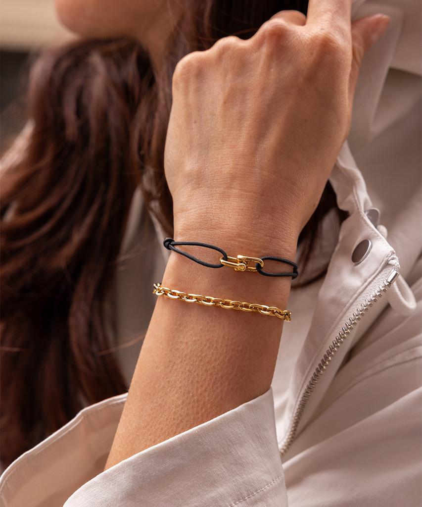 Pig&Hen (Women'S) Mia Bracelet - Black X Gold
