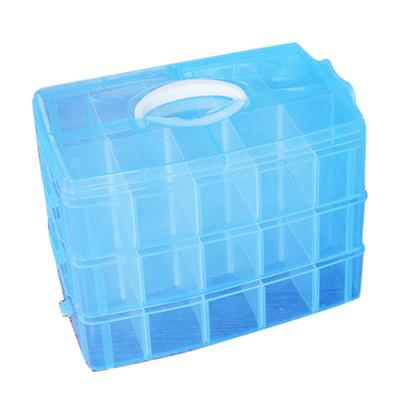 Custodia trasparente con scomparto per organizer per riporre pillole per gioielli, a 3 strati