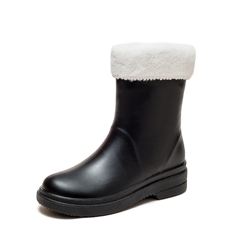 New rain shoes women's fashion medium tube rain boots women's Korean version of the trend adult work shoes women's non-slip