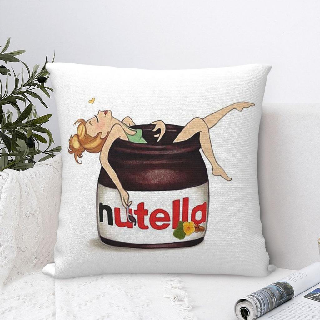 Italien Nutellas Cartoon Kissenbezug Kissen Komfort Wurfkissen Sofa Dekorative Kissen für Zuhause Schlafzimmer Wohnzimmer