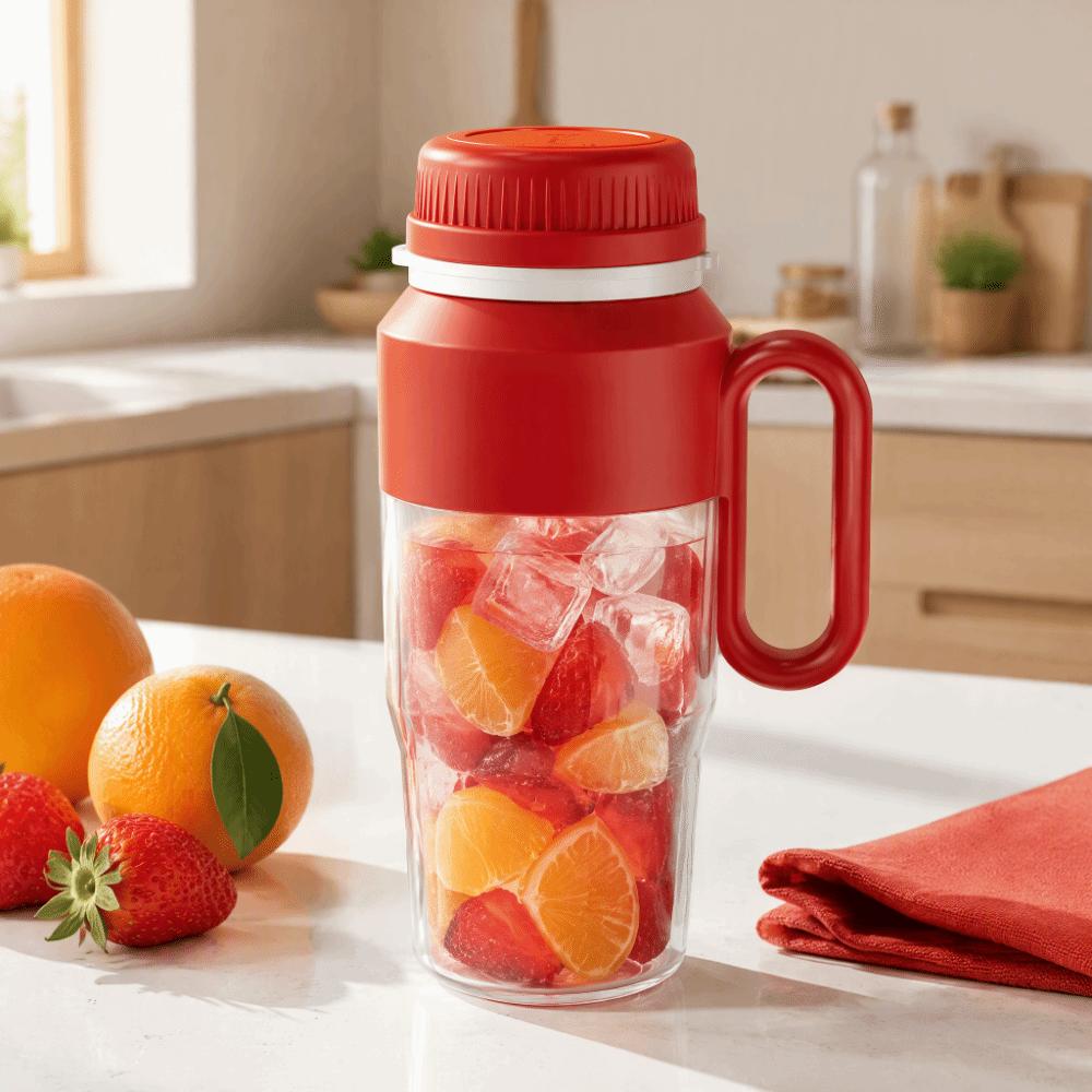 Portable Electric Juicer Cup 1500ml Large Capacity Smoothie Mixer Rechargeable Blender Home Use