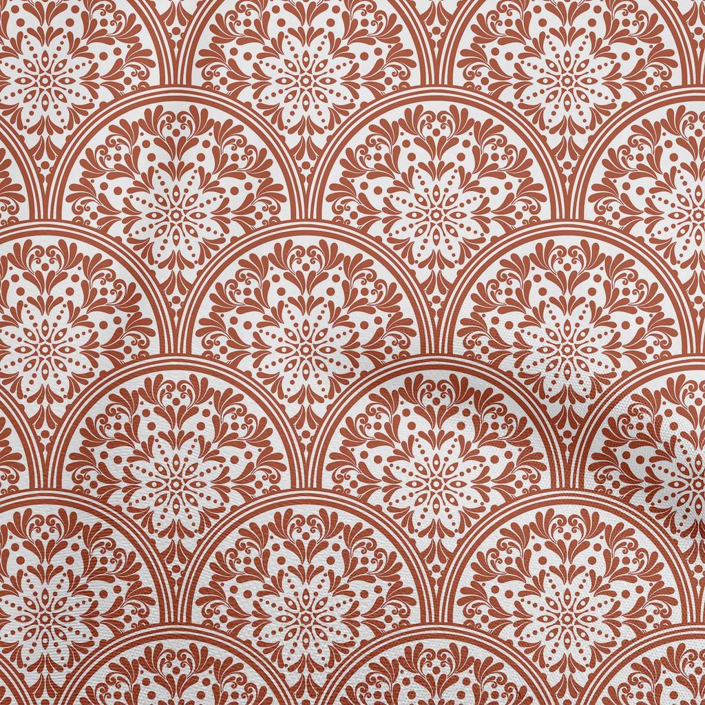 oneOone Cotton Flex Brown Fabric Floral Craft Projects Decor Fabric Printed By The Yard 40 Inch