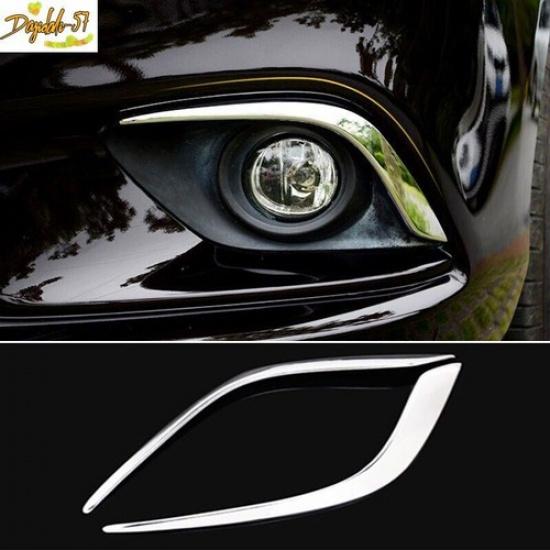 Chrome Front Fog Light Lamp Cover/Trim Strip For Mazda 6 Atenza Gj 2014-2016 New