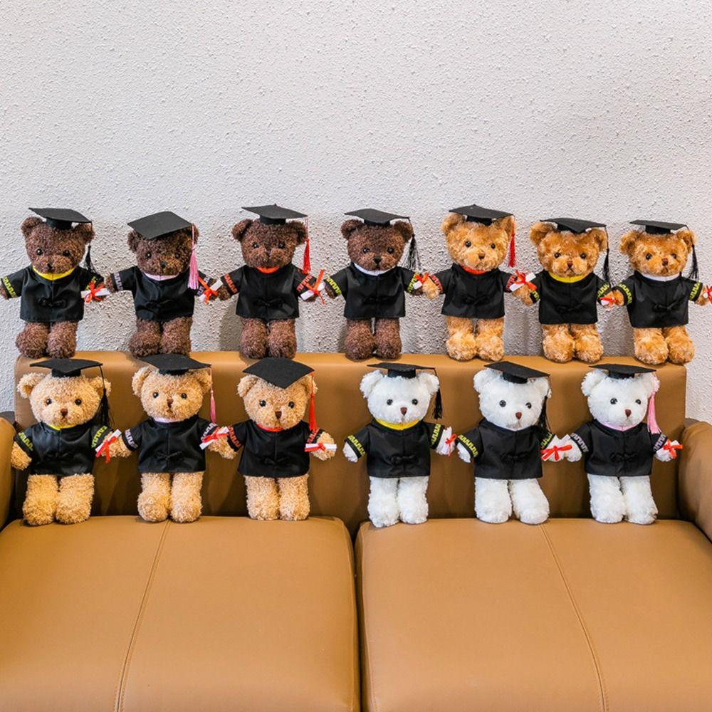 30cm Cute Stuffed Animal Doll Soft Graduation Gift Creative Doctor Bear Plush Toy  Graduation