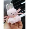 Car Air Freshener Ornament, Miffy Bunny Gypsum Diffuser, Bowknot with Shiny Rhinestones