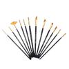 Huangshi 12-Piece Watercolor Nylon Paintbrush Set