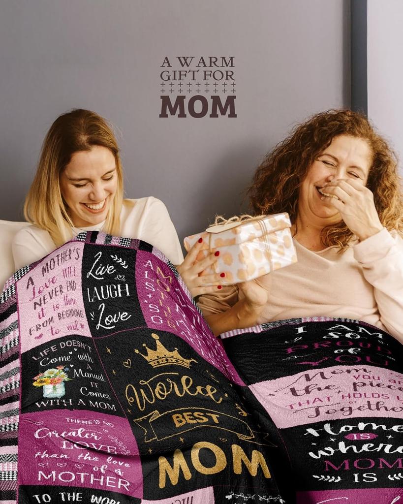 Perfect Gift To Mom Peace Blanket for Anniversary Birthday Mothers Day Fathers Day for Mom Dad Wife Sister Grandma Abuela Throw
