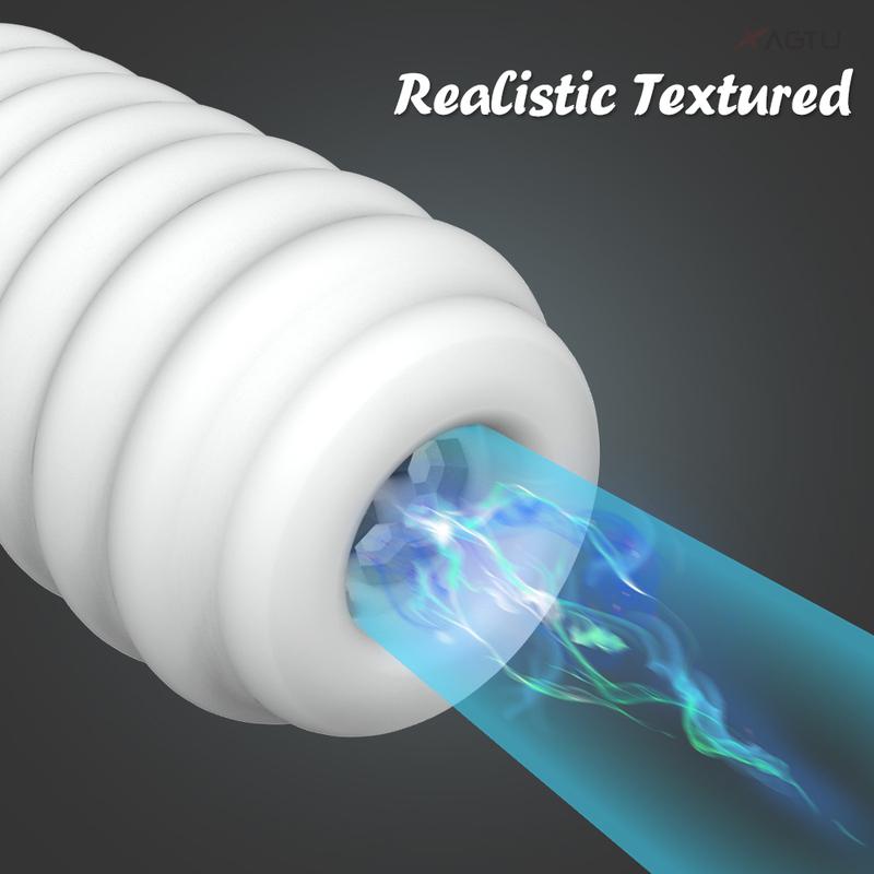 Soft Silicone Manual Male Masturbator Open-Ended Pocket Pussy Blowjob Glans Trainer Ejaculation Delay Simulation Sex Toy for Men