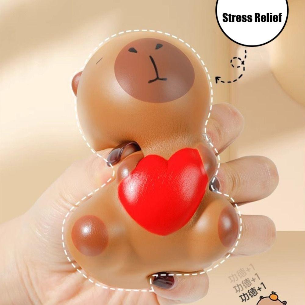 PU Capybara Squeeze Toys Mochi Slow Rebound Stress Relief Decompressing Toy Fidget Toy Home Decorations