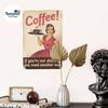 Vintage Metal Barista Sign for Cafe Kitchen Wall Decor