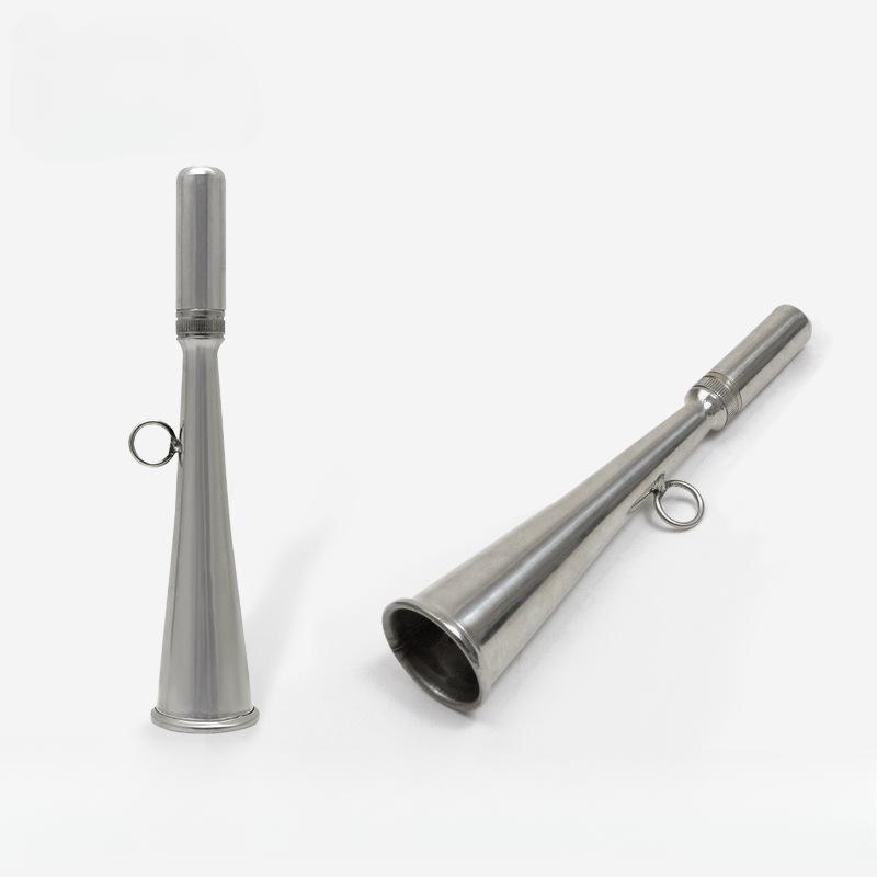2PCS Manual Handheld Air Horn 304 Stainless Steel Fog Horn Loud Signal Whistle Removable Mouthpiece Boat Marine Accessories 2PCS